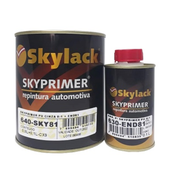 SKYLACK SKYPRIMER PU CINZA 8:1 + END81 (800ML+ 100ML ) - DMG CAR CARE
